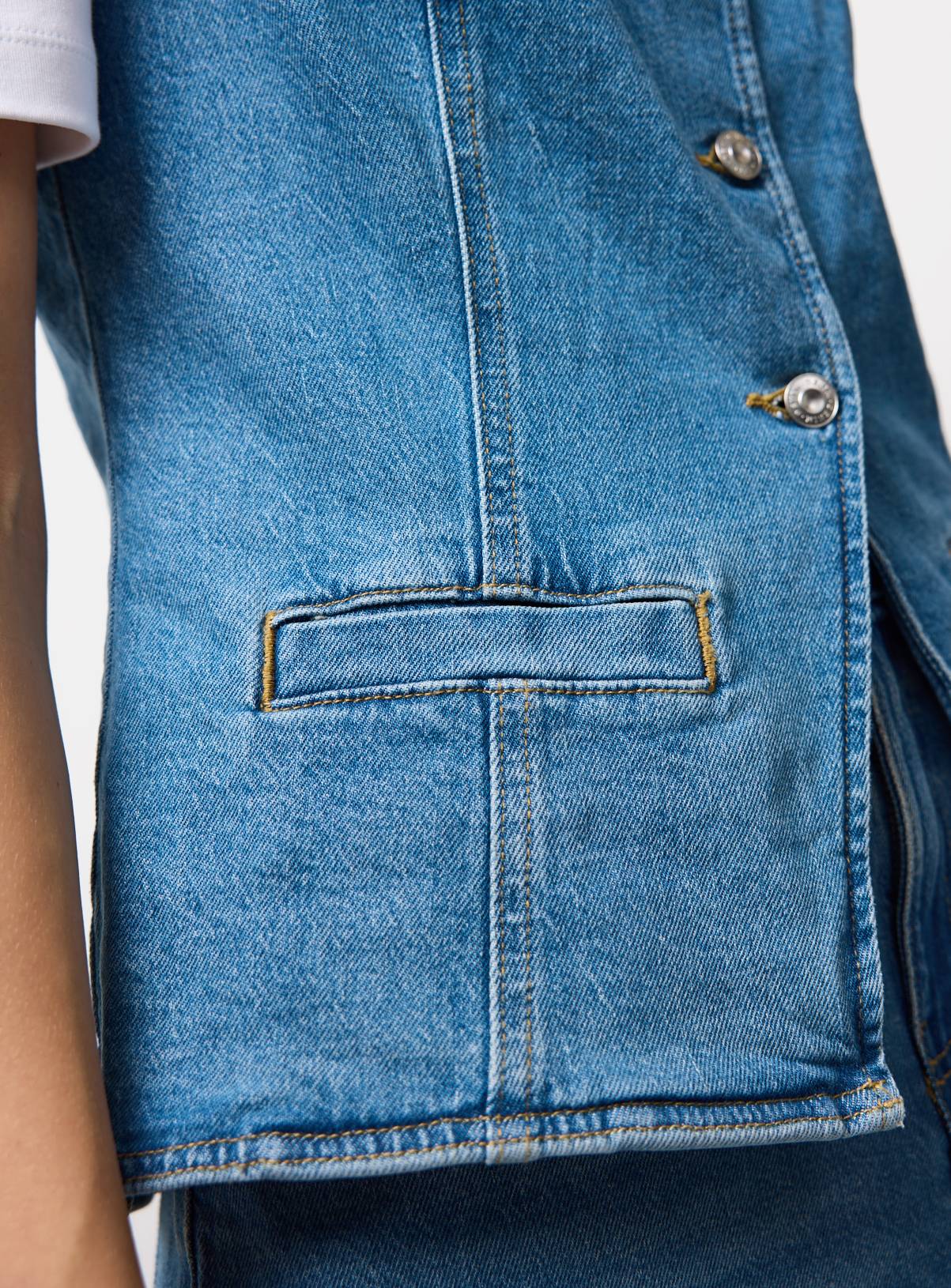 Light Denim Co-ord Waistcoat 20 - Image 3